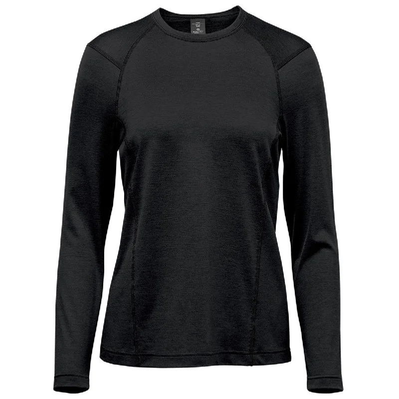 Stormtech Women's Black Milano Crew Neck Long Sleeve