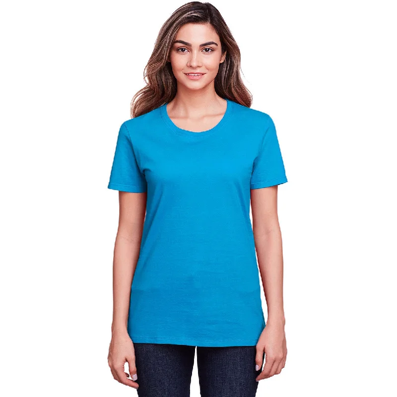 Fruit of the Loom Women's Pacific Blue ICONIC T-Shirt