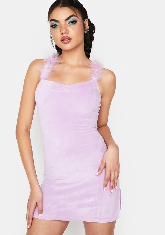 Lilac Popstar Privilege Mini Dress