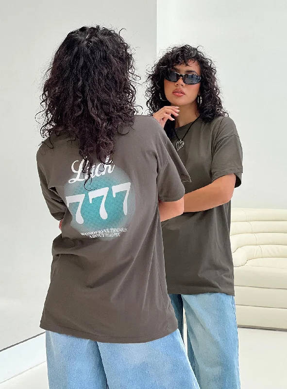 Luck 777 Oversized Tee Black