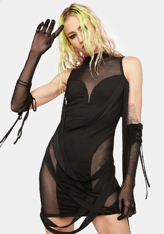 Mainframe Party Sheer Mini Dress