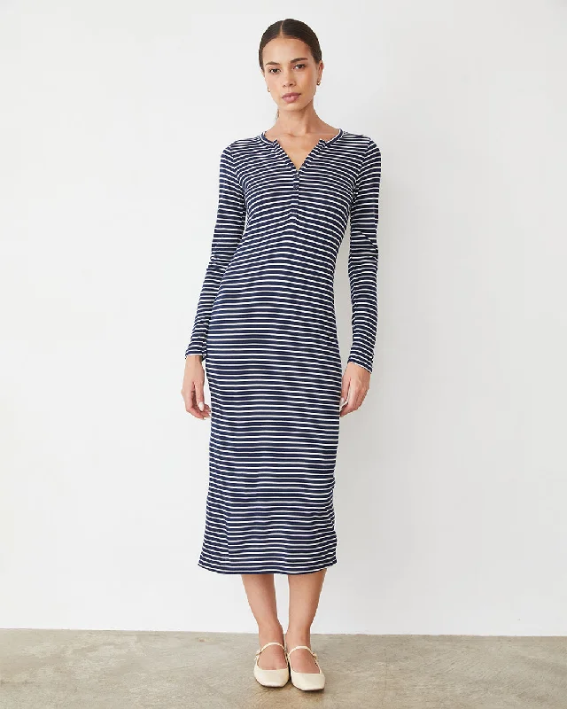 Stripe Henley Dress