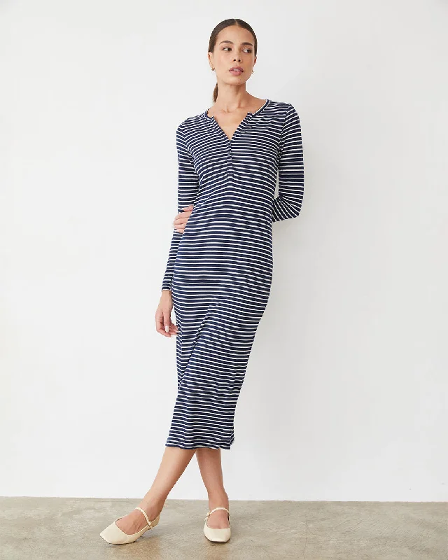 Stripe Henley Dress