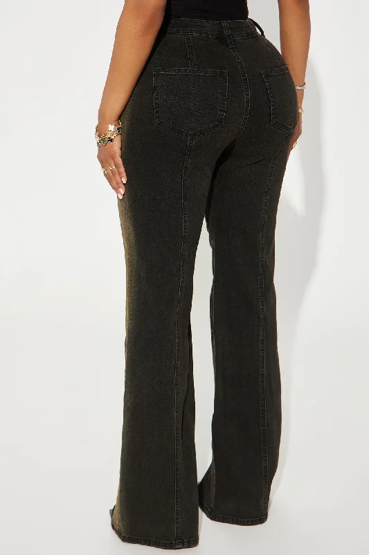 Afterthoughts Tinted Stretch Straight Leg Jeans - Black/combo