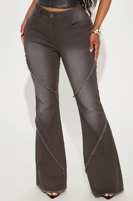 Angelica Tinted Flare Pant - Charcoal