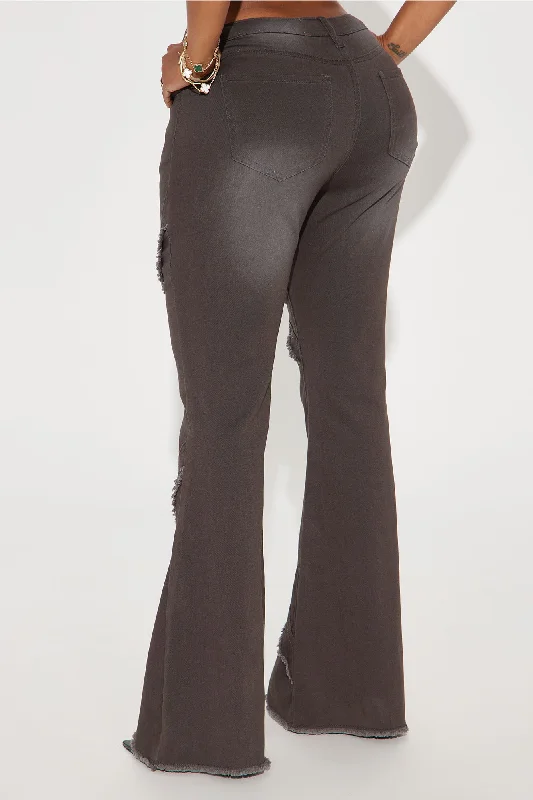 Angelica Tinted Flare Pant - Charcoal