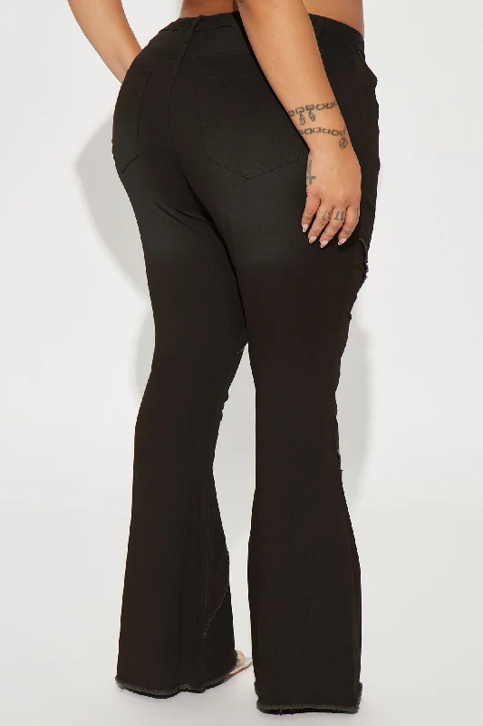 Angelica Tinted Flare Pant - Charcoal