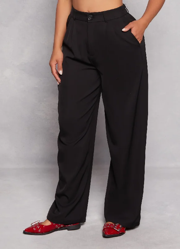 Pleated High Waist Dress Pants