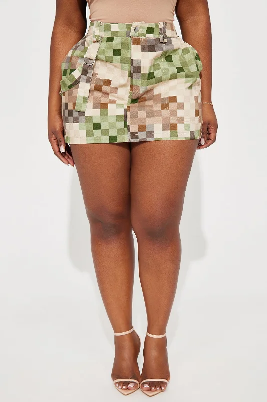 Blurry Vision Mini Skirt - Multi Color