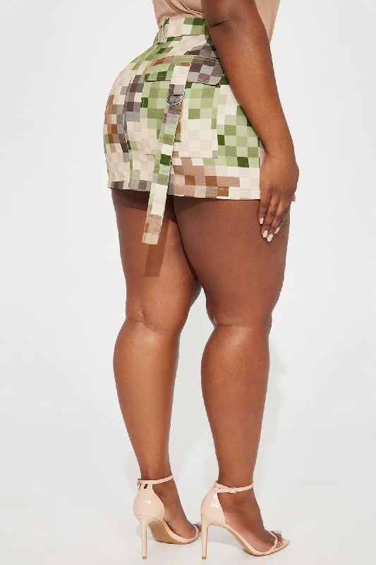 Blurry Vision Mini Skirt - Multi Color