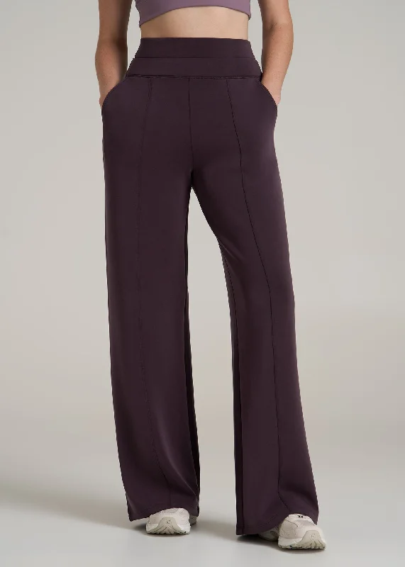 Butter Wide Leg Ultra High Rise Pant for Tall Women in Deep Purple