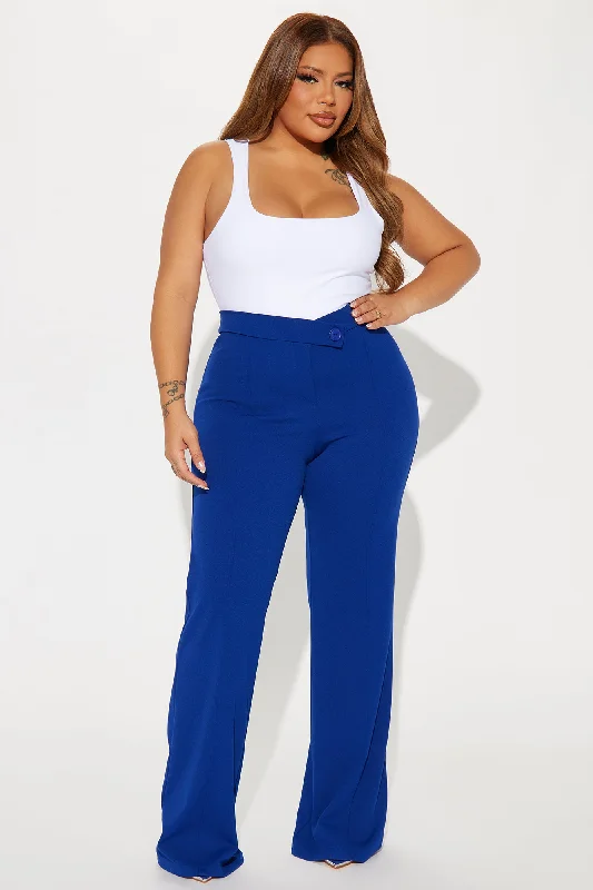 Call It Even Wide Leg Dress Pants - Royal