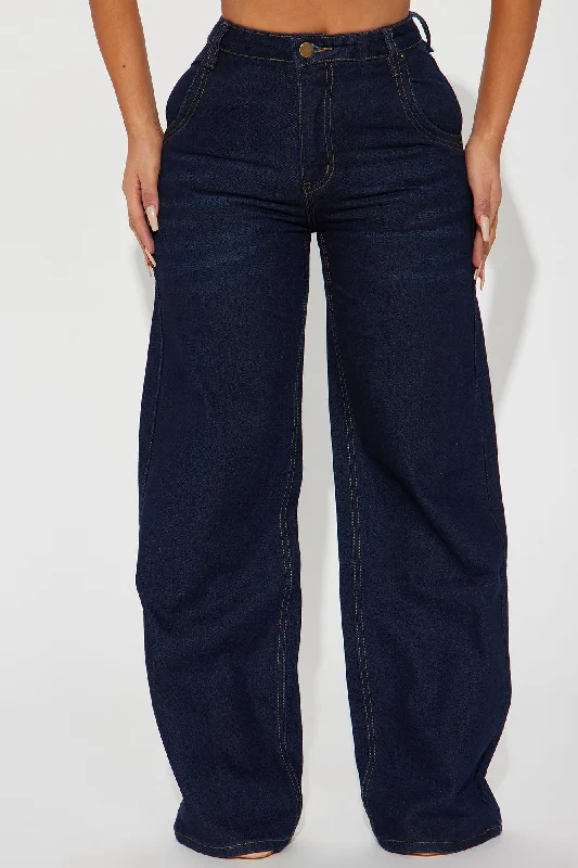 Calling It Off Baggy Jeans - Dark Wash