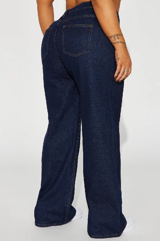 Calling It Off Baggy Jeans - Dark Wash