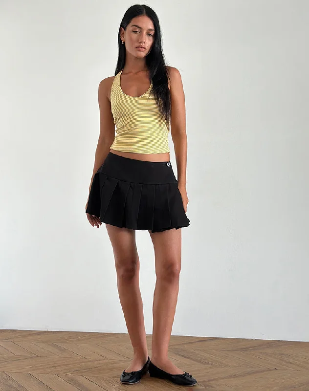 Casini Mini Skirt in Soft Tailoring Black