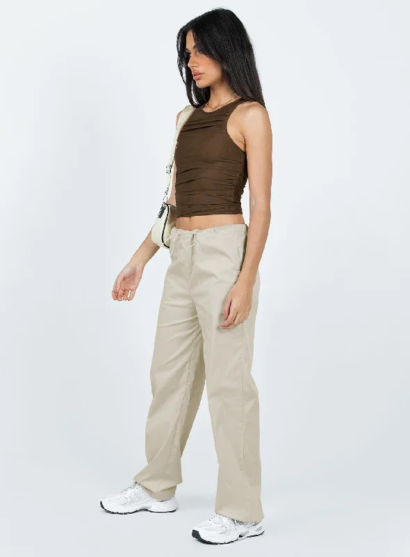 Connels Parachute Pants Beige