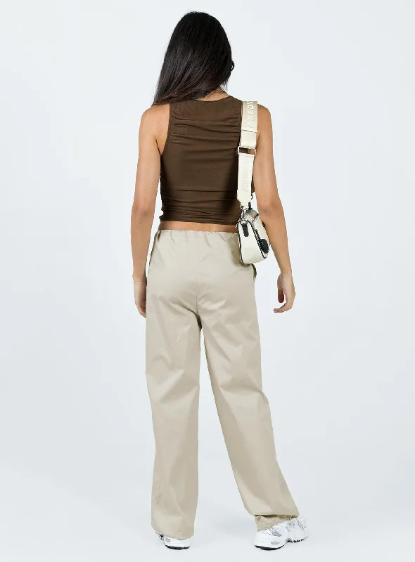 Connels Parachute Pants Beige