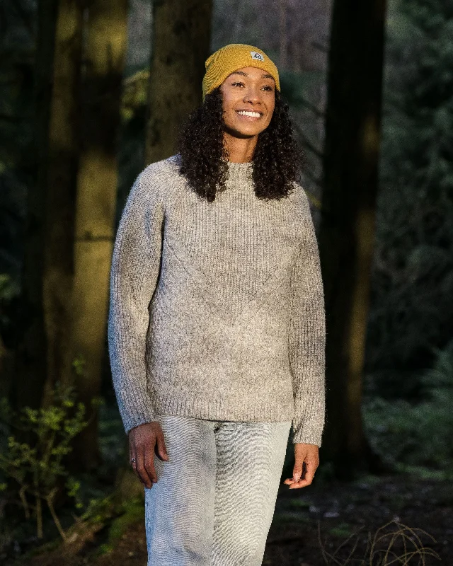 Cozy Cable Recycled Knitted Sweater - Grey Marl