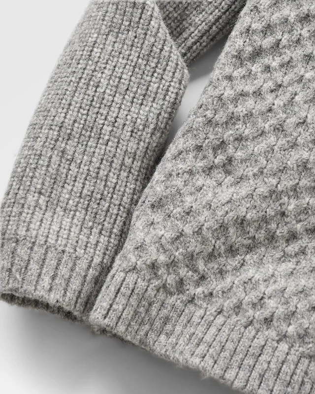 Cozy Cable Recycled Knitted Sweater - Grey Marl