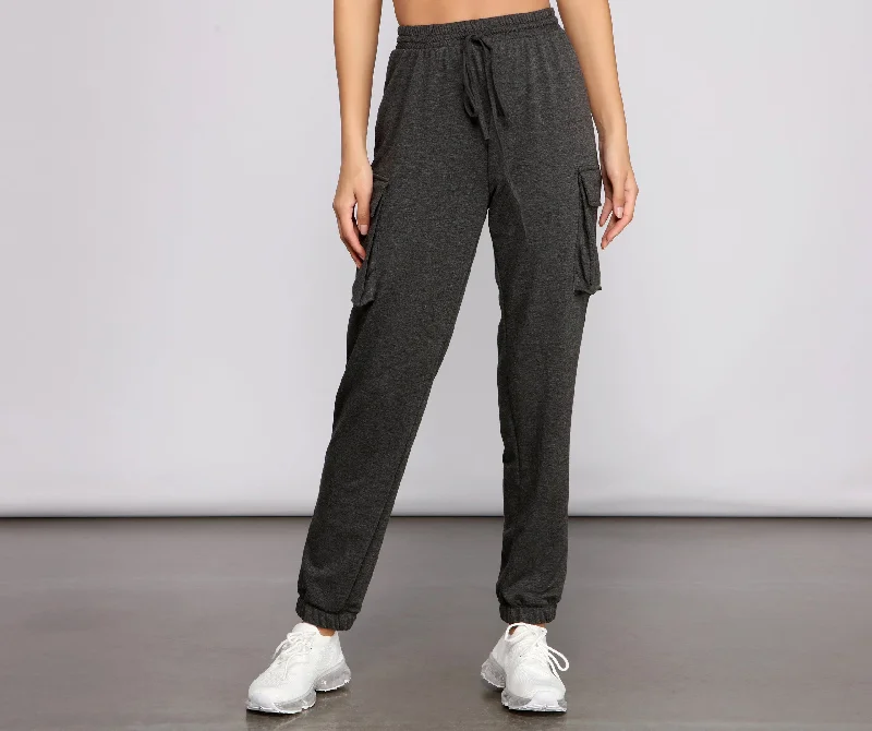 Cozy Cargo Jogger Sweatpants