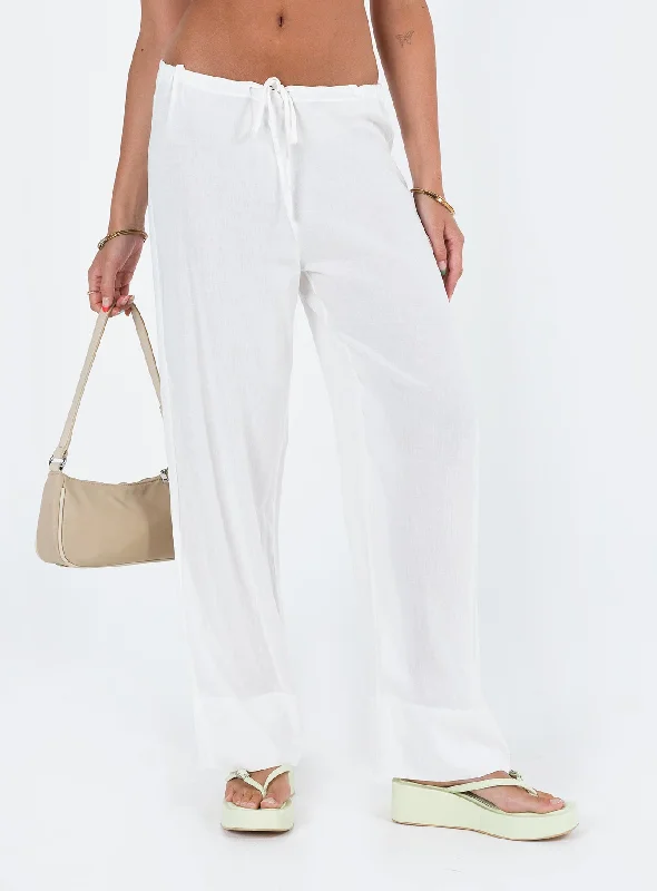 Euro Dreaming Palazzo Pants White