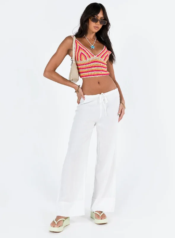 Euro Dreaming Palazzo Pants White