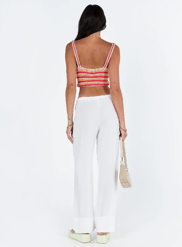 Euro Dreaming Palazzo Pants White