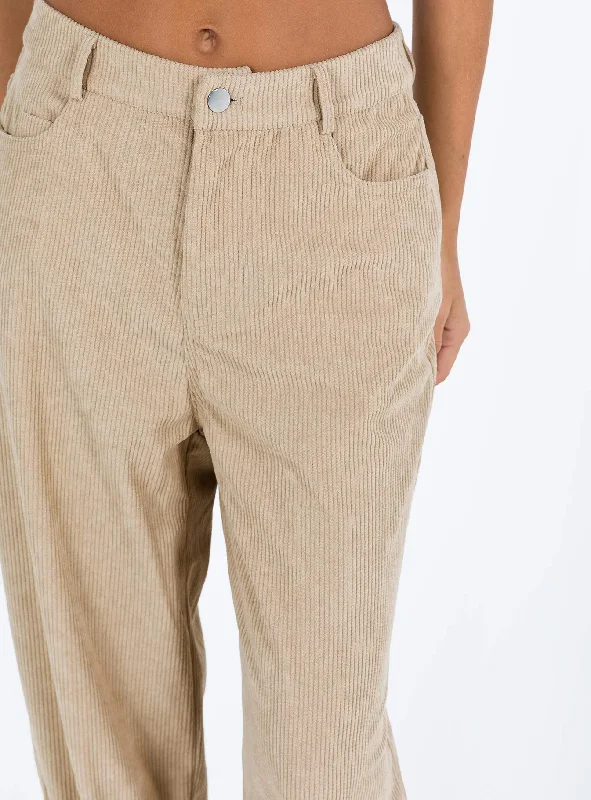 Frannie Corduroy Pants Cream