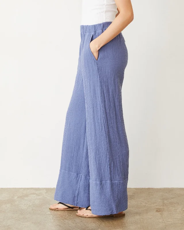 Cotton Gauze Wide Leg Pant