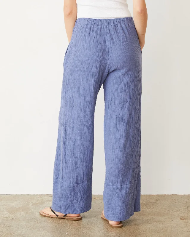 Cotton Gauze Wide Leg Pant