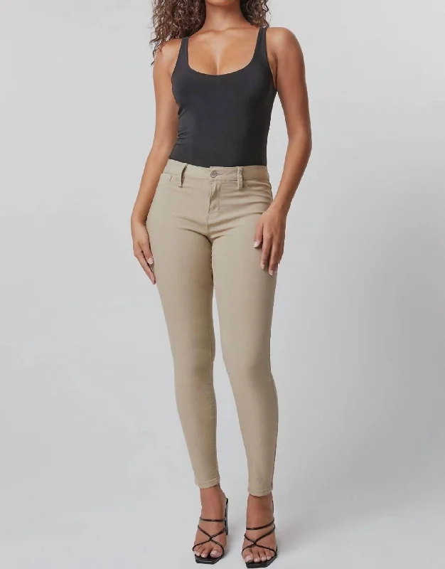 Hyperstretch Mid-Rise Skinny Jean In Olive