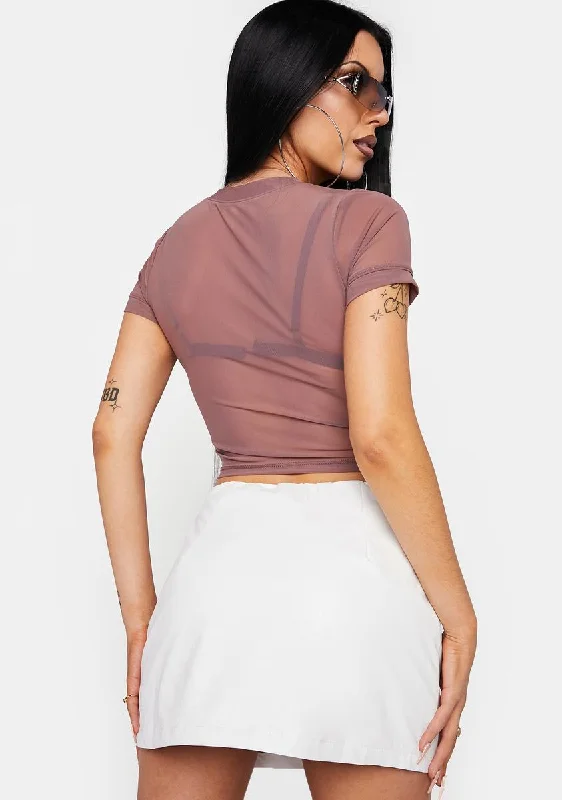 Icy Open Tab Vegan Leather Skirt