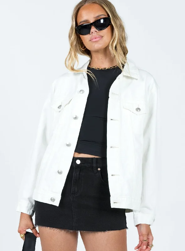 Kaleena Denim Jacket Ivory