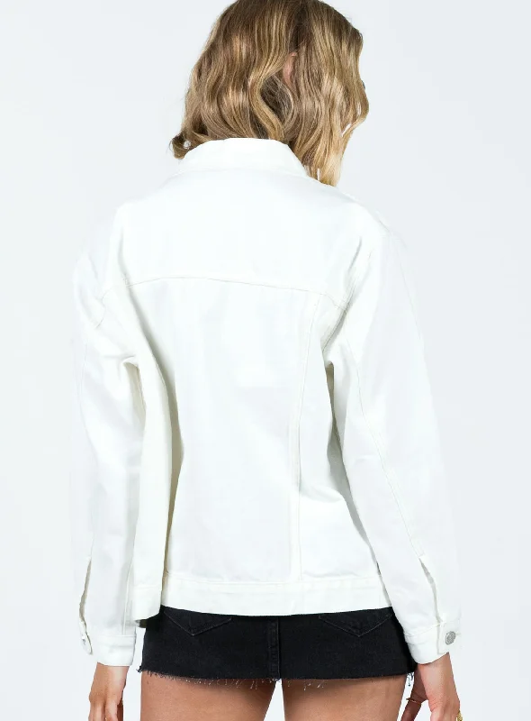 Kaleena Denim Jacket Ivory