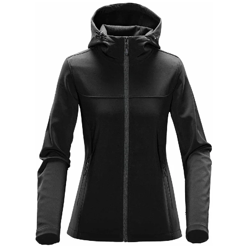 Stormtech Women's Black/Dolphin Orbiter Softshell Hoody