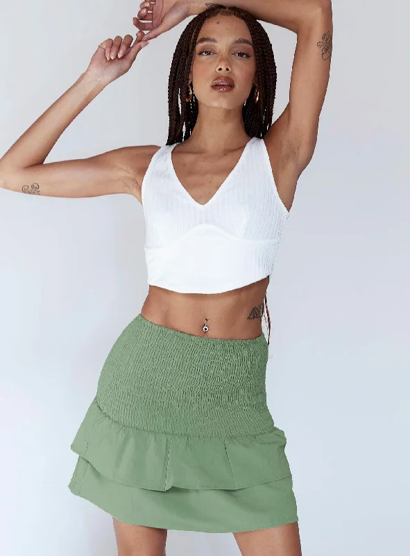 Lillie Mini Skirt Green