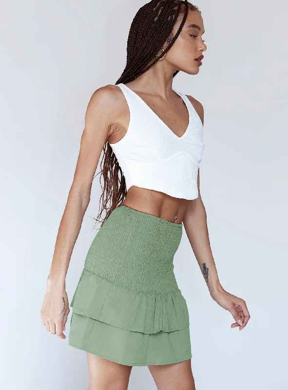 Lillie Mini Skirt Green