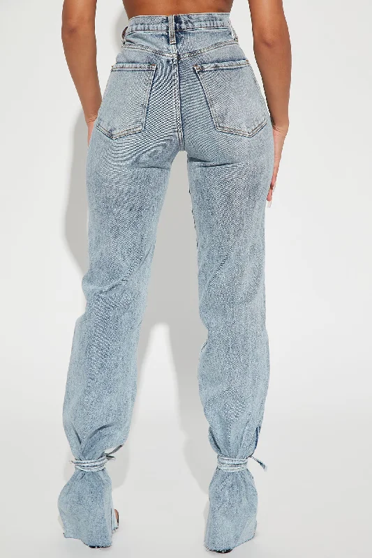 Tall All Tied Up Straight Leg Jeans - Medium Wash