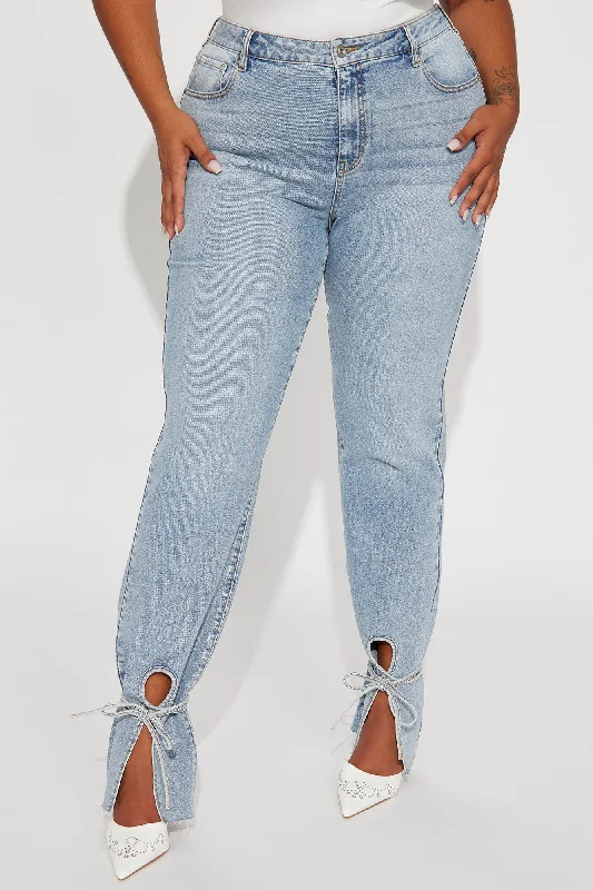 Tall All Tied Up Straight Leg Jeans - Medium Wash