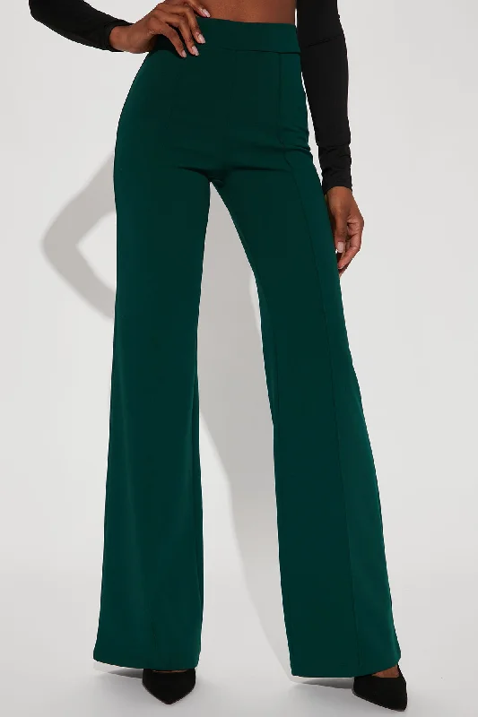 Tall Victoria High Waisted Dress Pants - Hunter Green