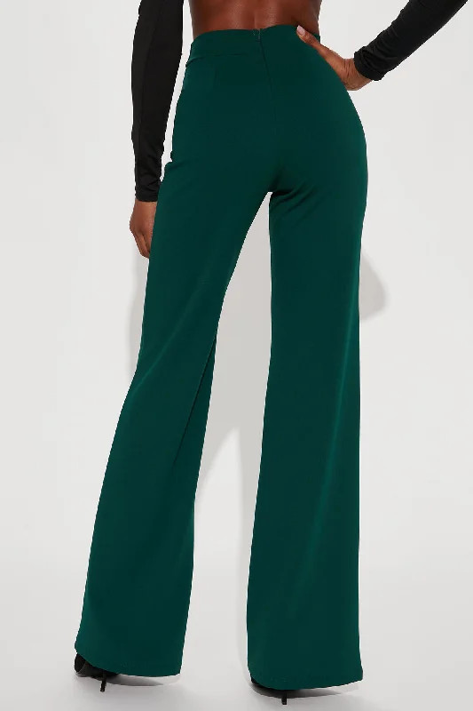 Tall Victoria High Waisted Dress Pants - Hunter Green