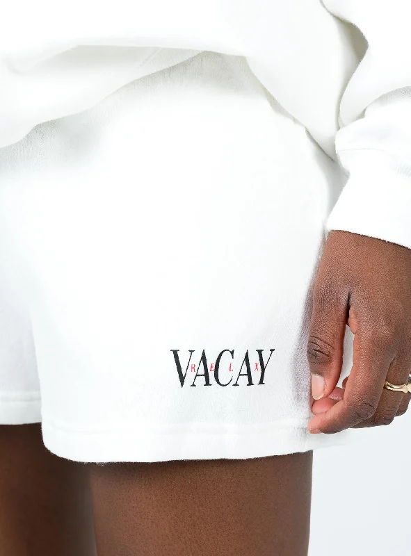 Vaycay Shorts White