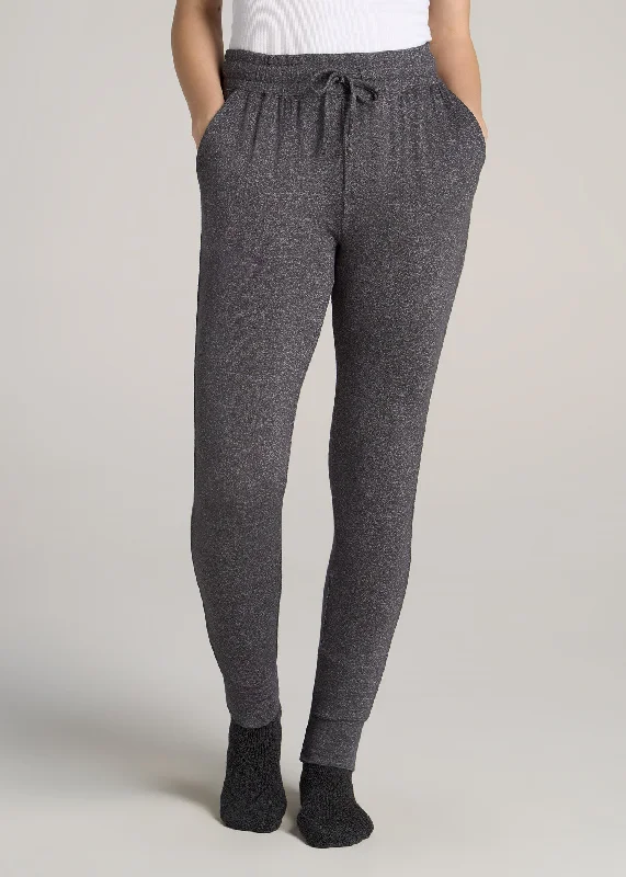 Cozy Lounge Joggers for Tall Women in Charcoal Mix