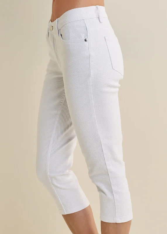 Cindy capri jeans - White