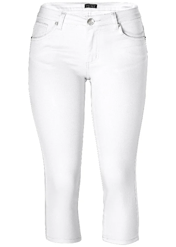 Cindy capri jeans - White