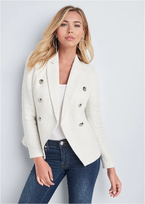 Tweed blazer - White