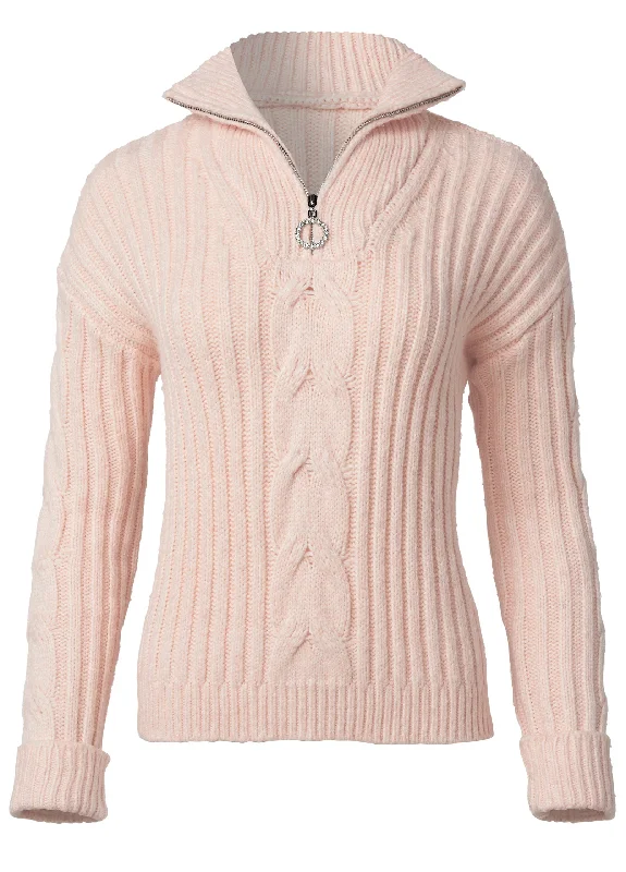 Quarter zip sweater - Blush