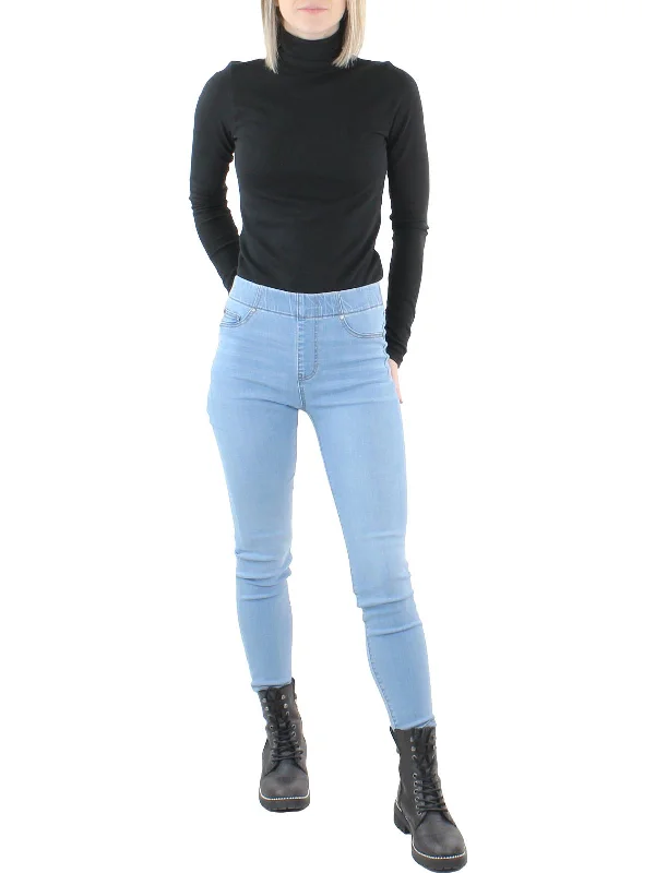 Zoe Womens Denim Pull On Skinny Jeans