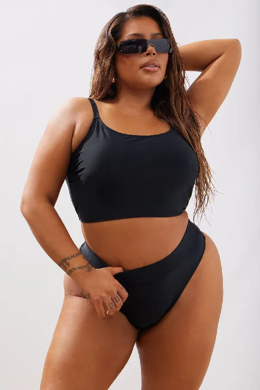 Beach Weather 2 Piece High Rise Bikini - Black