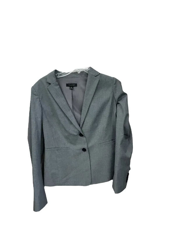 Blazer By Ann Taylor In Grey, Size: 4